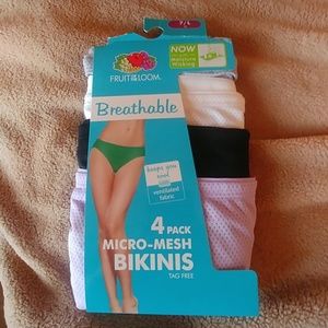 NIP.  Fruit of the Loom.  Micro Mesh Undies